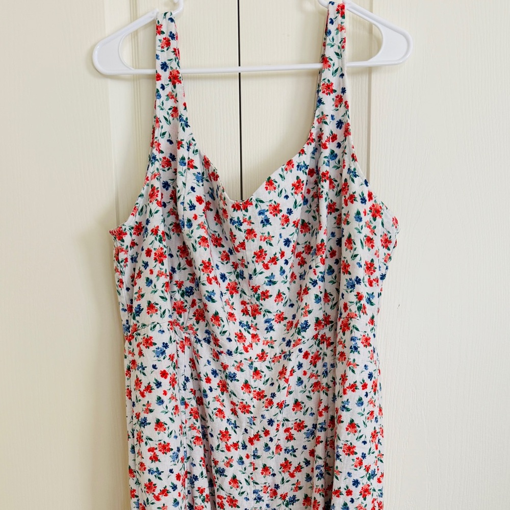Old Navy Red and Blue Floral Dress